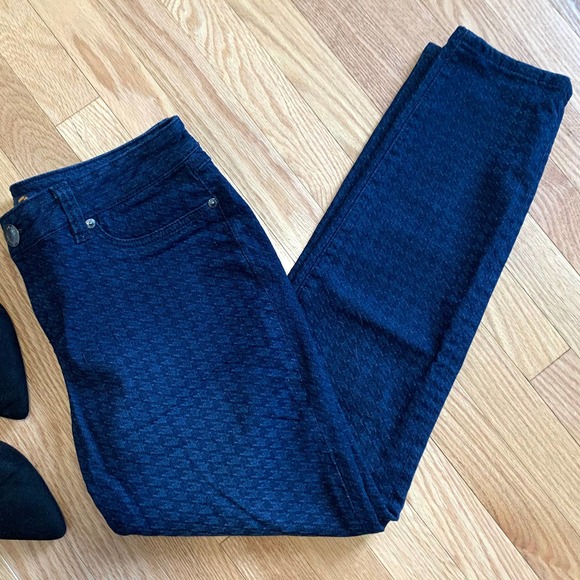 Seven7 Denim - Seven7 Dark Wash Houndstooth Skinny Jeans 31